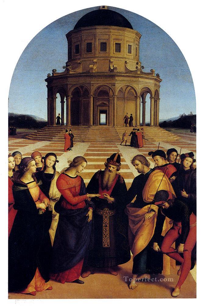 ルネサンスの巨匠ラファエロの聖母の結婚油絵
